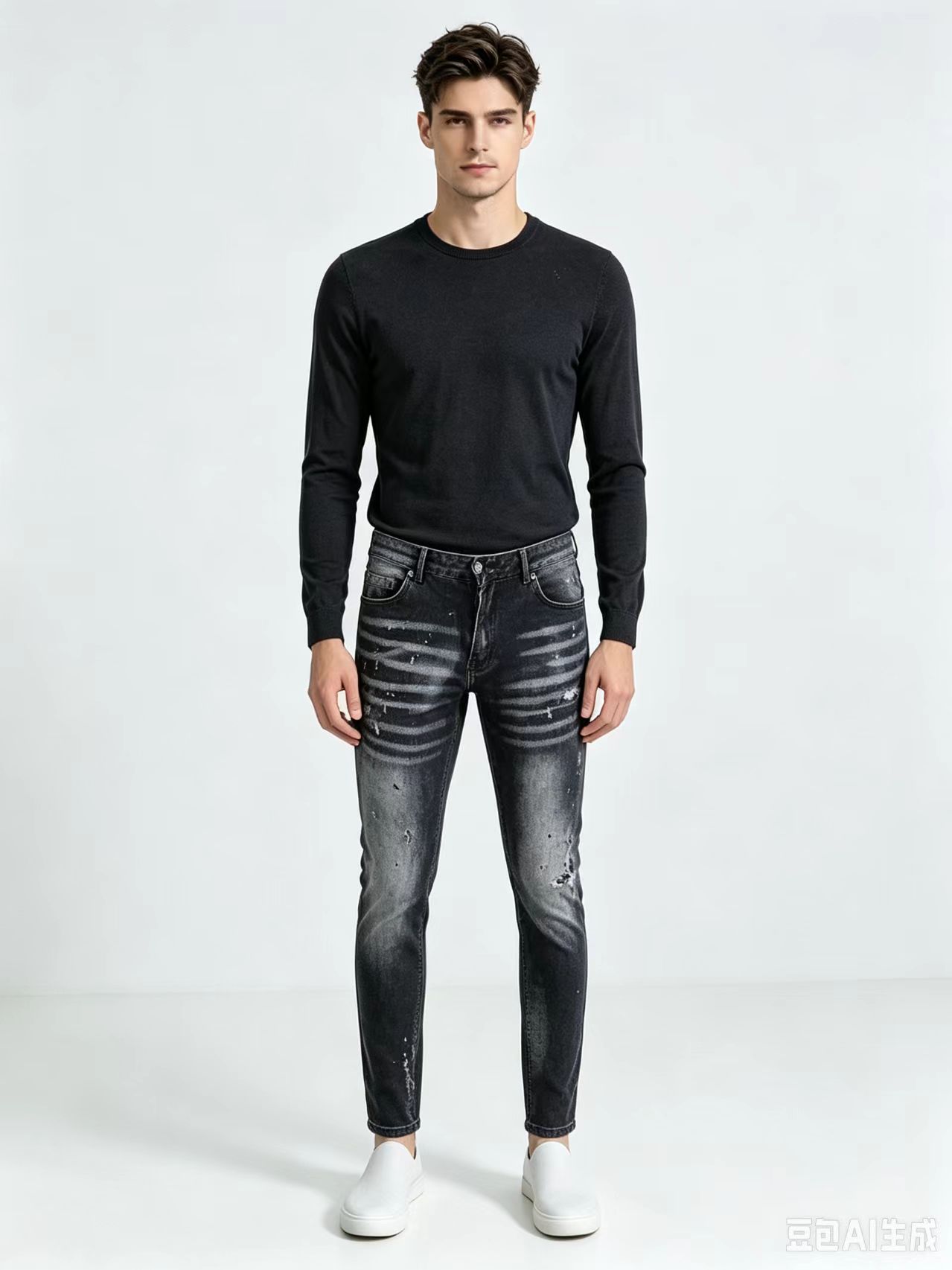 Celana Jeans Pria Model Ketat  - Men'S Fashion Grey Jeans ulasan dan harga