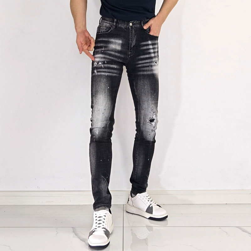 Celana Jeans Pria Model Ketat  - Men'S Fashion Grey Jeans ulasan dan harga