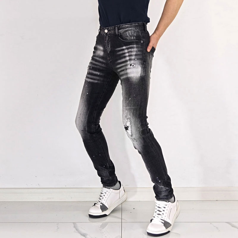 Celana Jeans Pria Model Ketat  - Men'S Fashion Grey Jeans ulasan dan harga