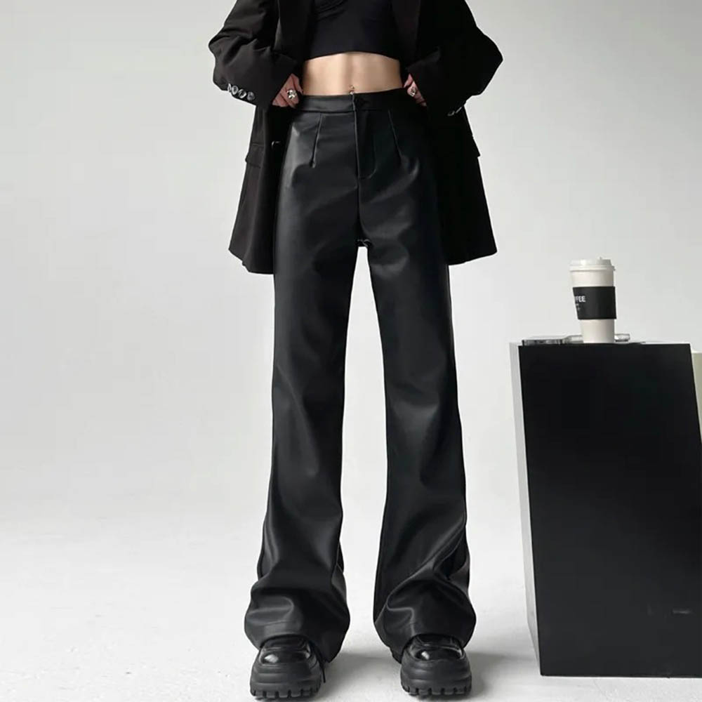 Celana Kulit PU Warna Solid Pr - Men'S Fashion Pants 2025 ulasan dan harga