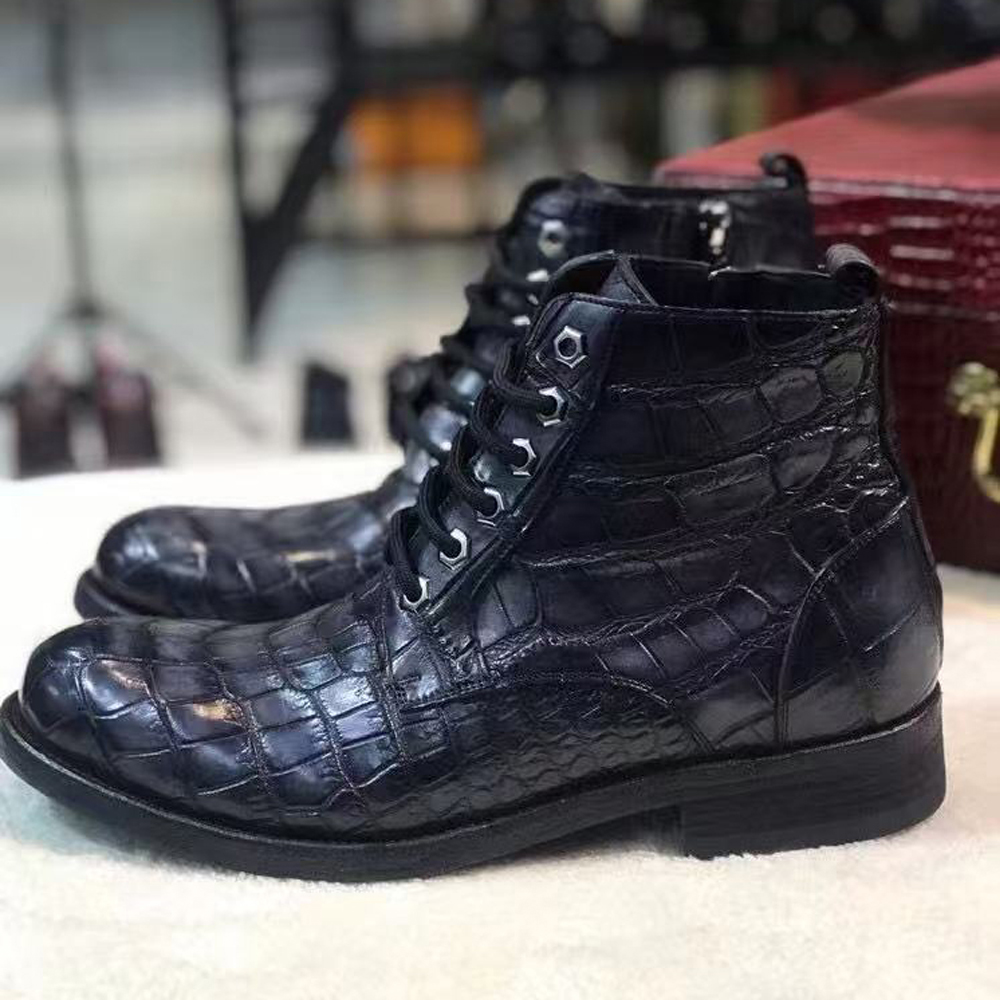 Sepatu Boots Pria Kulit Buaya  - Men'S Fashion For Wedding ulasan dan harga