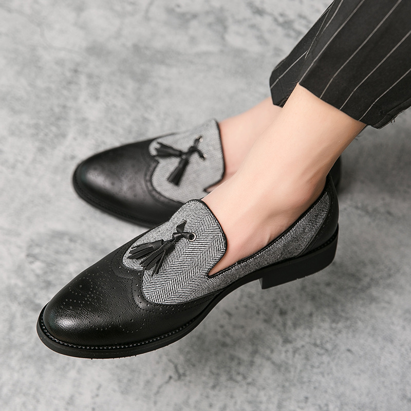 Sepatu Loafer Pria Kulit Asli  - Mens Fashion Dress Shoes ulasan dan harga