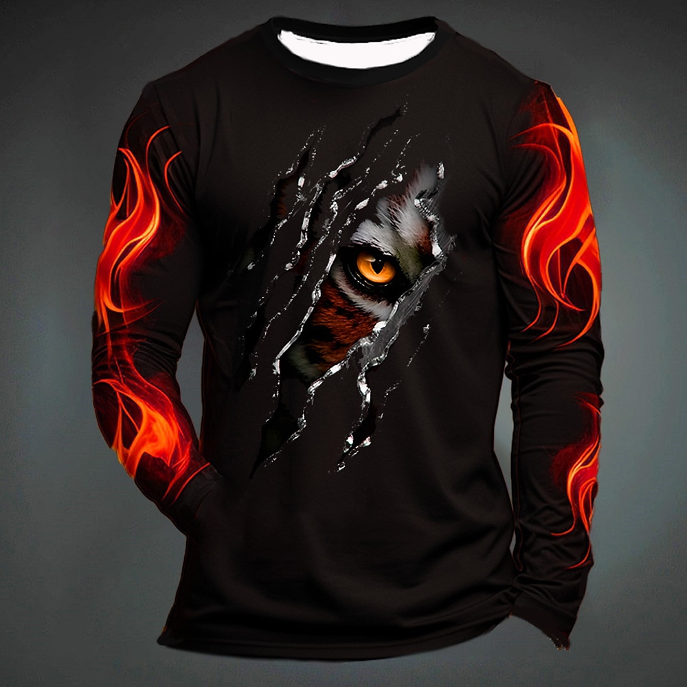 Kaos Oblong Pria Motif Harimau - Mens Fashion Trend ulasan dan harga