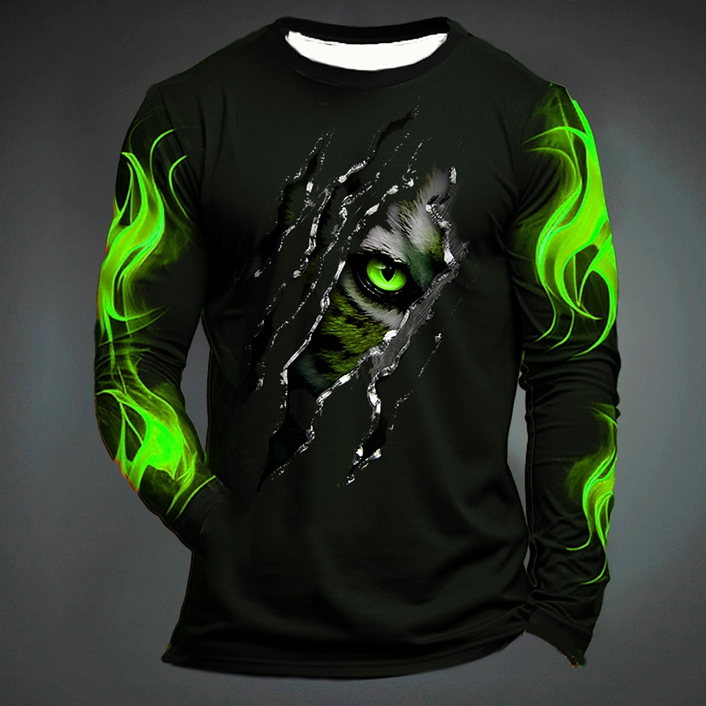 Kaos Oblong Pria Motif Harimau - Mens Fashion Trend ulasan dan harga