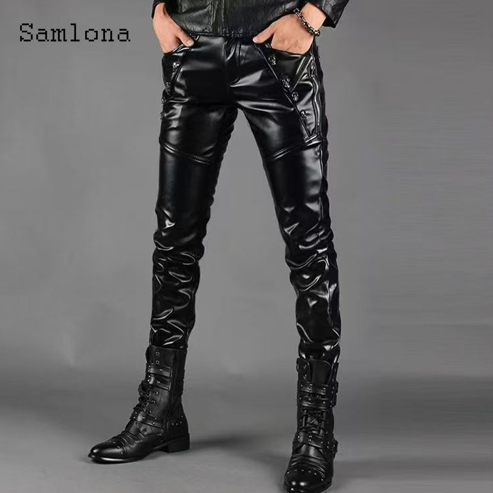 Celana Kulit Pu Grunge Seksi P - Men'S Fashion Pants 2025 ulasan dan harga