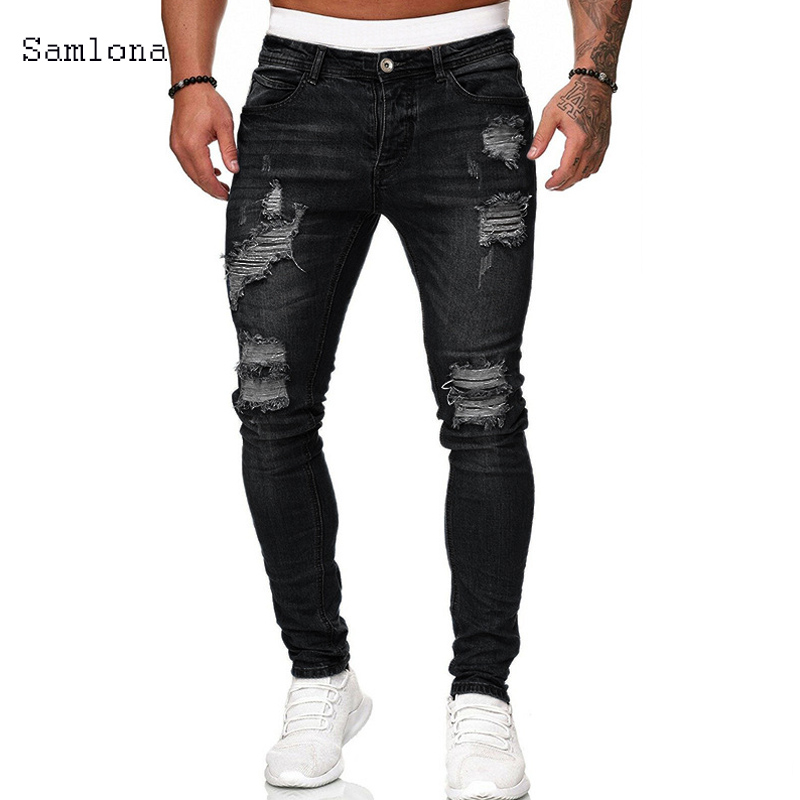 Samlona celana Jeans Denim kur - Men'S Fashion Grey Jeans ulasan dan harga