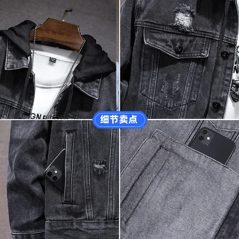 Pop Musim Semi Musim Gugur Mod - Men'S Fashion Grey Jeans ulasan dan harga
