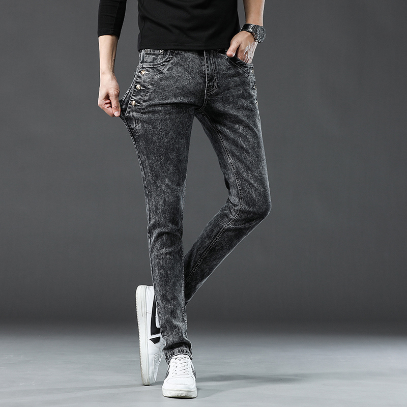 Celana desainer Vintage rampin - Men'S Fashion Grey Jeans ulasan dan harga