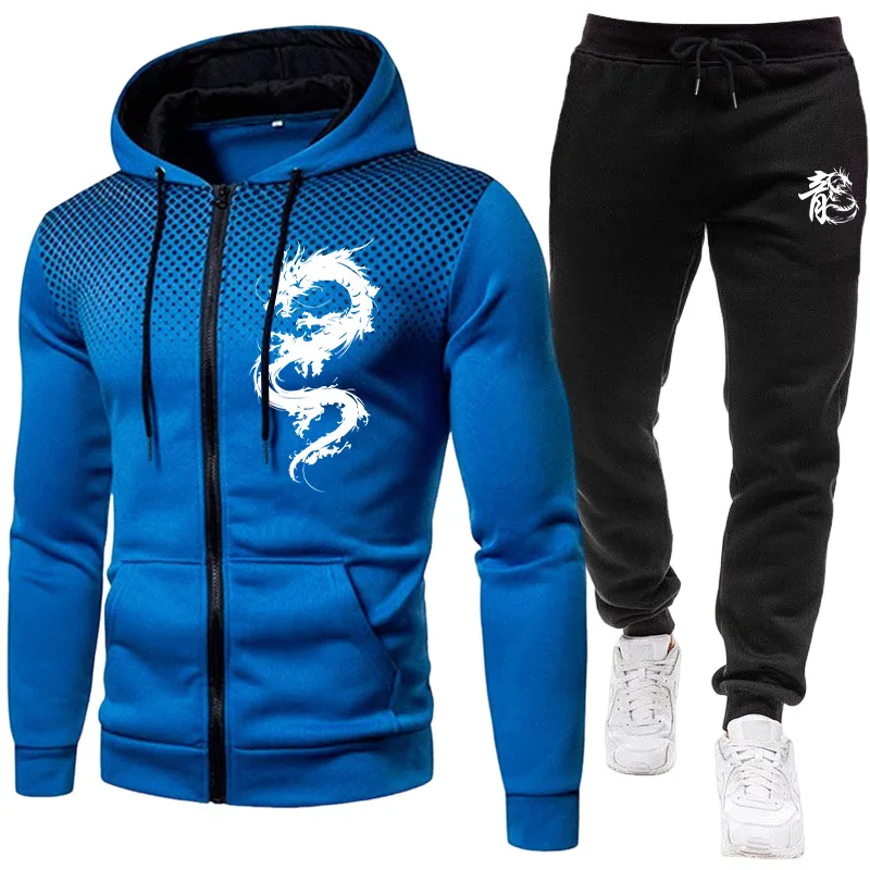 Setelan Pria Motif Naga Paris, - Men'S Fashion Hoodies ulasan dan harga