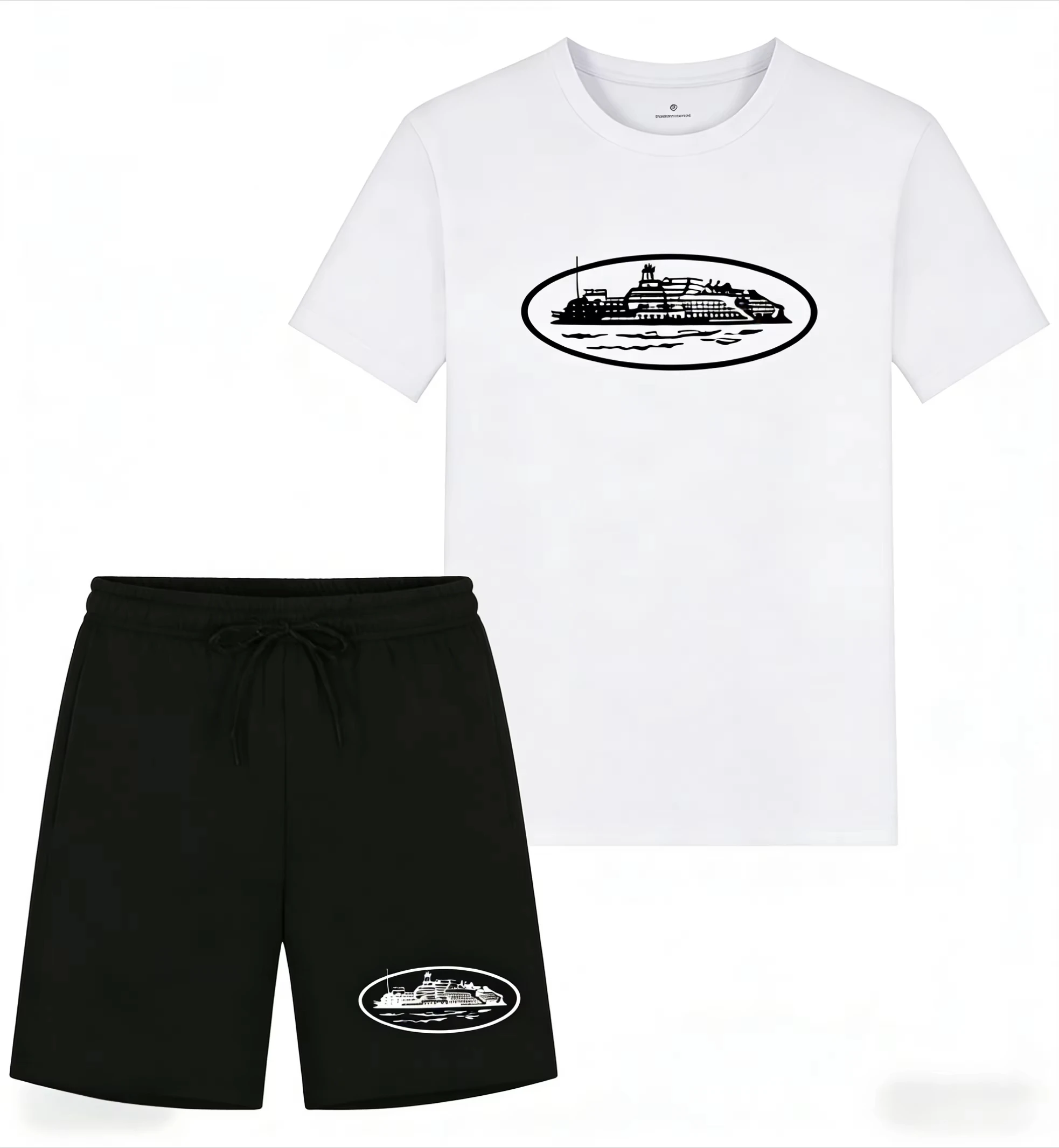 Kaos dan Celana Pendek Motif P - Men'S Fashion Brands ulasan dan harga