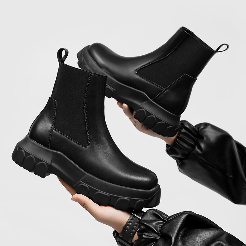Sepatu Bot Pria Chelsea Kulit  - Chelsea Boots Men ulasan dan harga