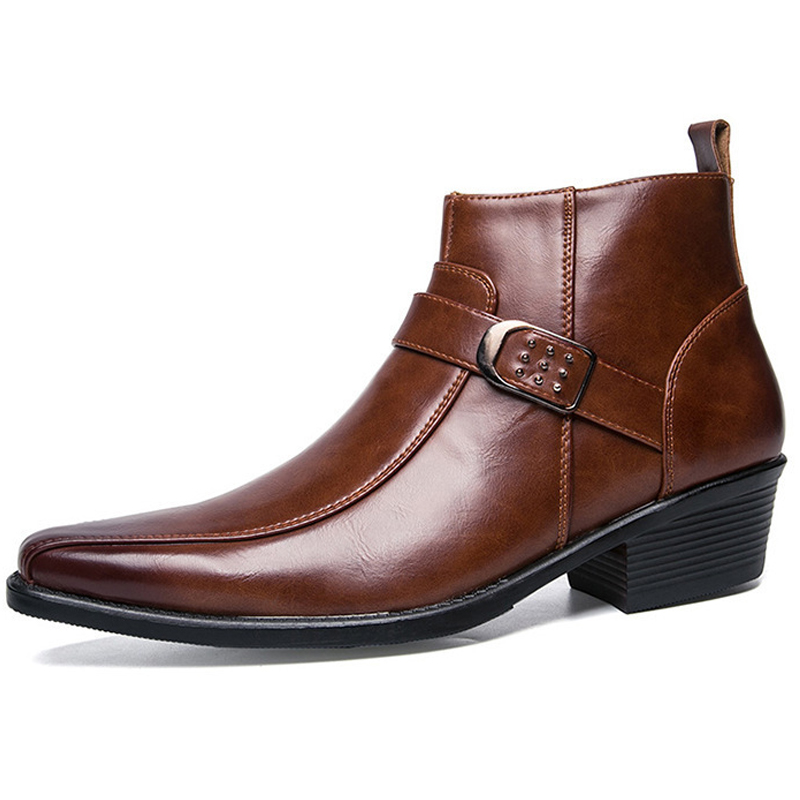 Sepatu Boots Kulit Retro Pria  - Chelsea Boots Men ulasan dan harga