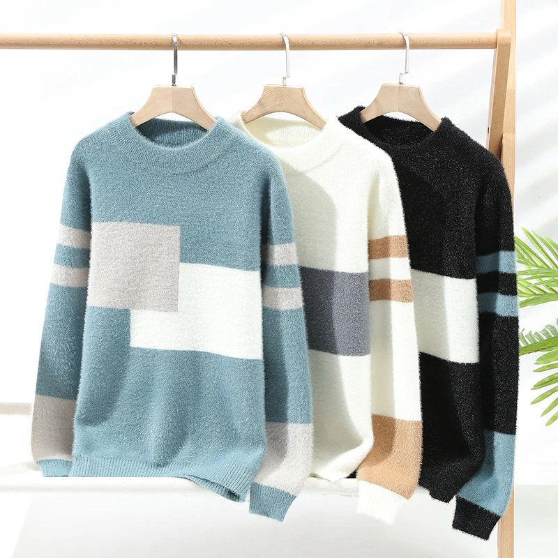 Sweater rajut leher O pria, Sw - Mens Fashion Mullet ulasan dan harga