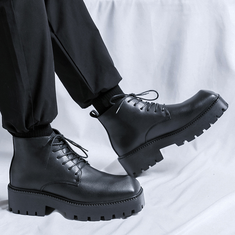 Sepatu bot kulit asli mewah pr - Men'S Fashion Brands ulasan dan harga