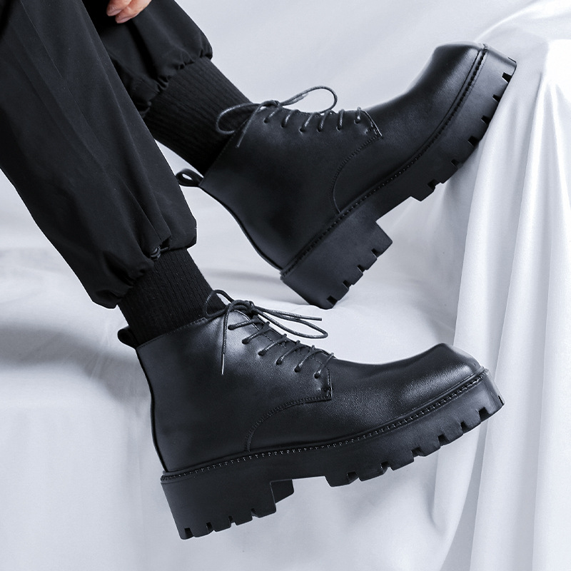 Sepatu bot kulit asli mewah pr - Men'S Fashion Brands ulasan dan harga