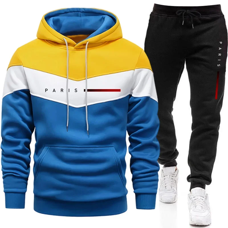 Setelan Hoodie Pria Paris Fash - Men'S Fashion Hoodies ulasan dan harga