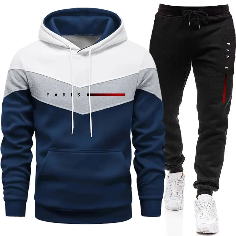 Setelan Hoodie Pria Paris Fash - Men'S Fashion Hoodies ulasan dan harga