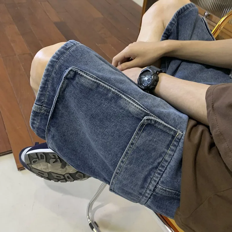 Celana Pendek Denim Cargo Kore - Mens Fashion Cargo Pants ulasan dan harga