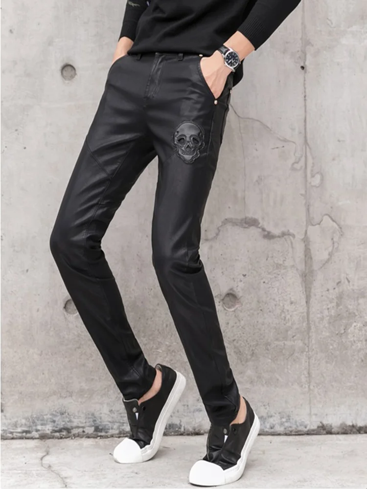 Celana kulit imitasi hitam pri - Men'S Fashion Pants 2025 ulasan dan harga
