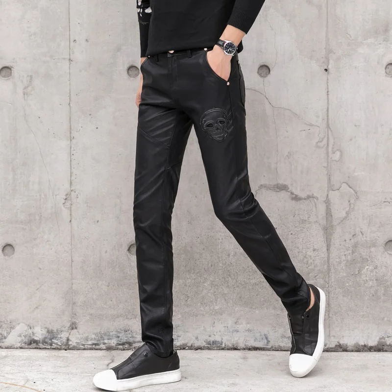 Celana kulit imitasi hitam pri - Men'S Fashion Pants 2025 ulasan dan harga