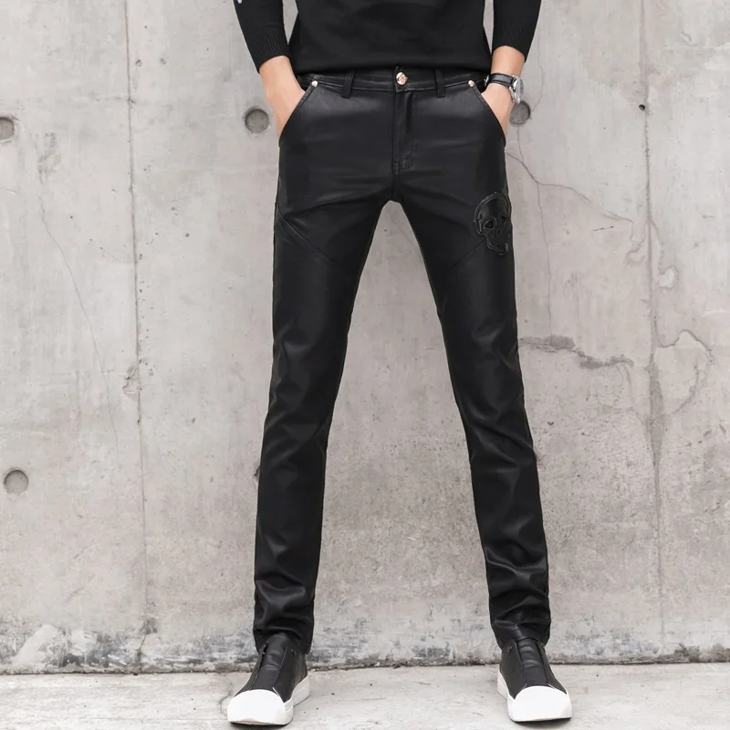 Celana kulit imitasi hitam pri - Men'S Fashion Pants 2025 ulasan dan harga