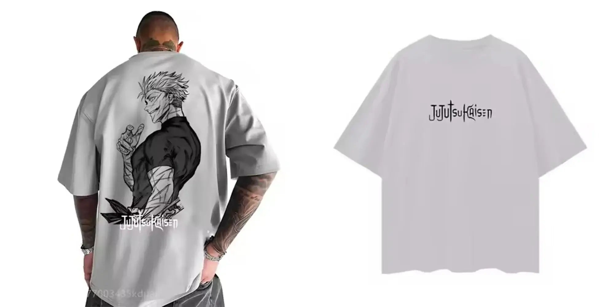 Kaus Jujitsu Kaisen Atasan Gra - Men'S Fashion Oversized T Shirt ulasan dan harga