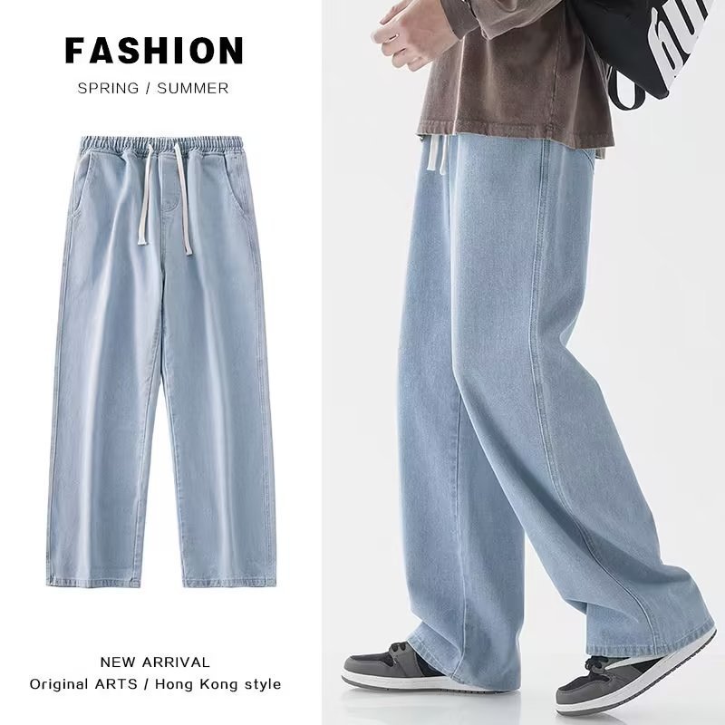 Celana Jeans Baggy Pria Fashio - Men'S Fashion Grey Jeans ulasan dan harga