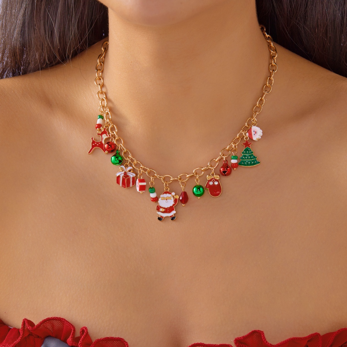 Kalung Natal Santa Claus, Perm - Men'S Fashion Xmas Party ulasan dan harga